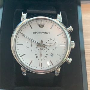 Emporio Armani Men’s AR1807 Black Leather Watch